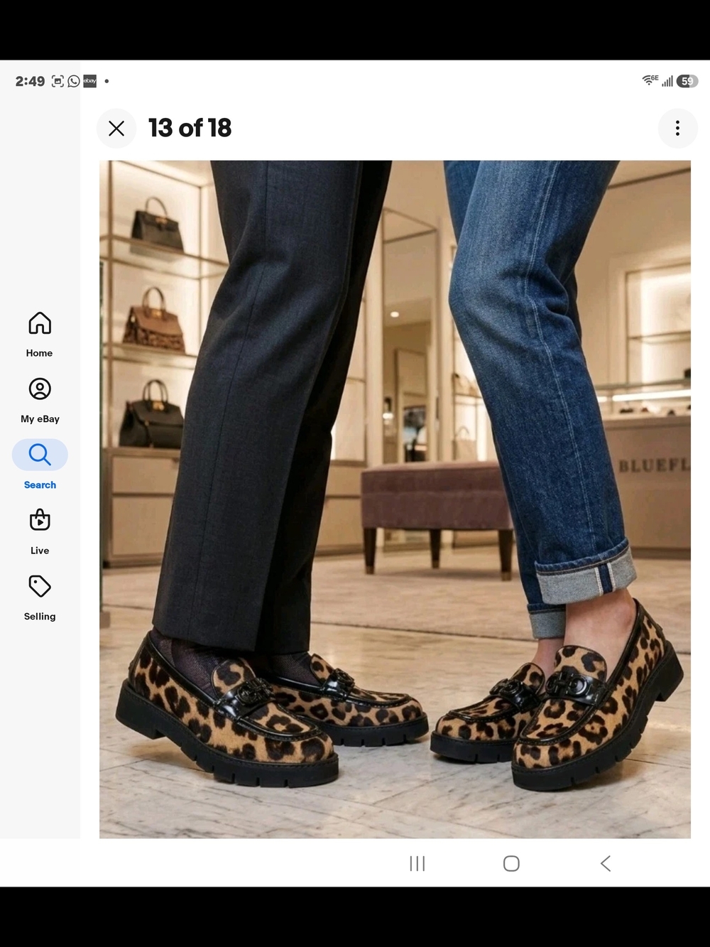 Ferragamo Women's Ofelia Leopard Real Haircalf Loafer Gancini Size 9 and 9.5 NWB - Picture 5 of 16